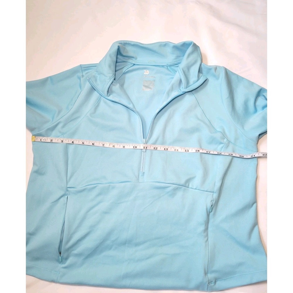 All in Motion Full Zip Jacket Athletic Running Thumb Holes Light Blue Size XL - Picture 6 of 11
